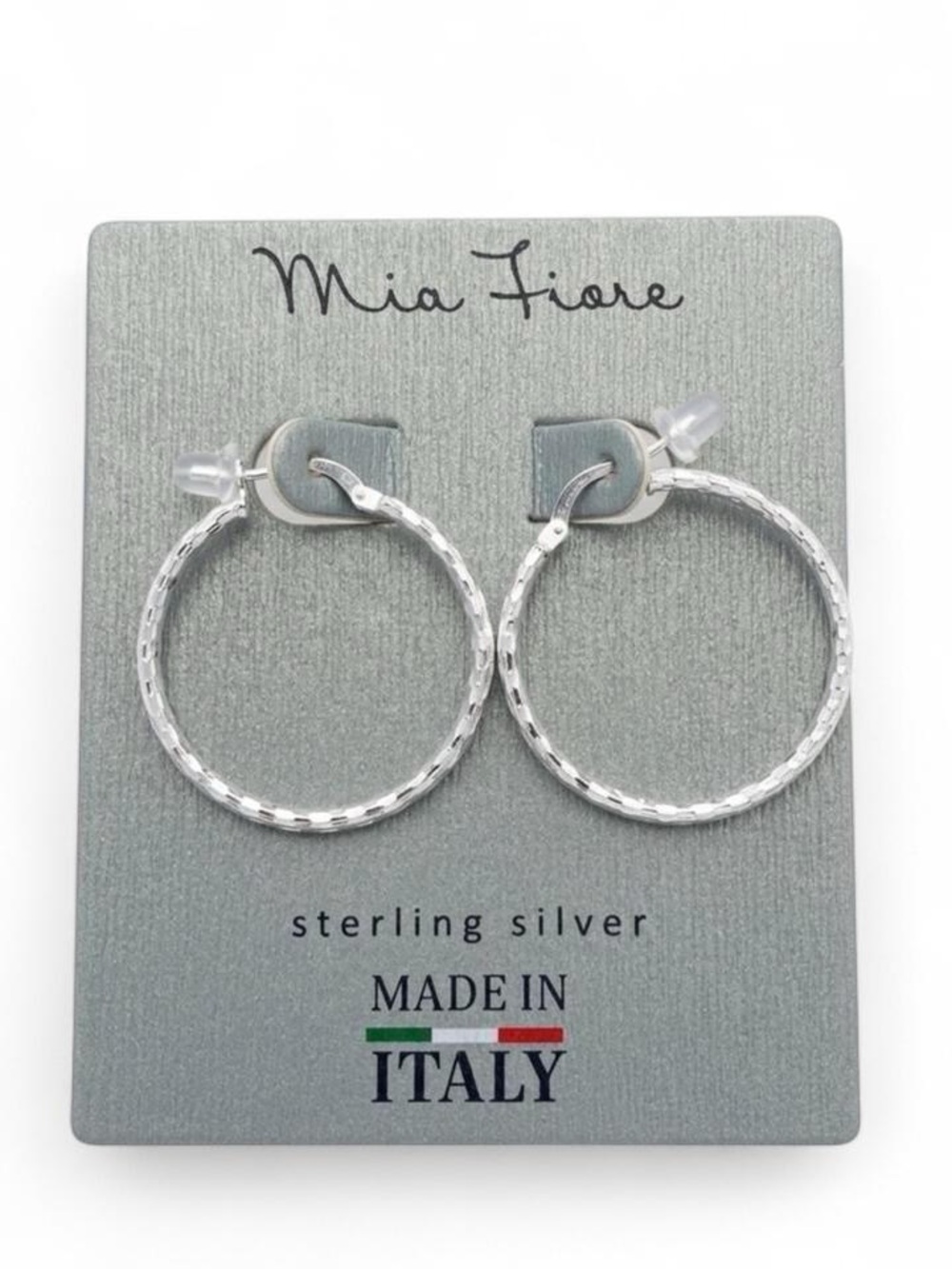 NWT Mia Fiore Sterling Silver Hoops